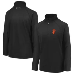 Youth Under Armour Black San Francisco Giants LC Logo Quarter-Zip Pullover Jacket