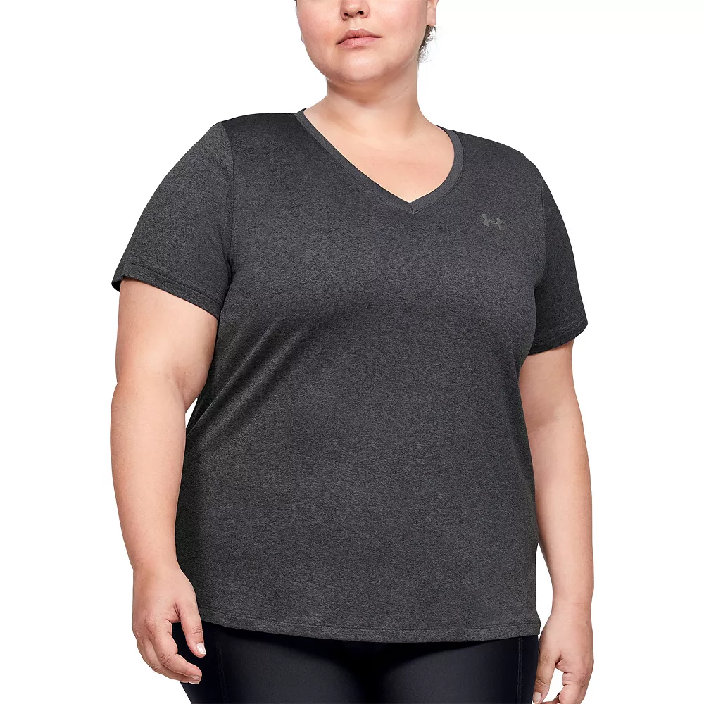 Plus Size Under Armour Tech V-Neck Tee 1 Plus Size Under Armour Tech V-Neck Tee