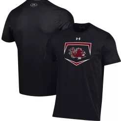 Men's Under Armour Black South Carolina Gamecocks Baseball Base Logo T-Shirt