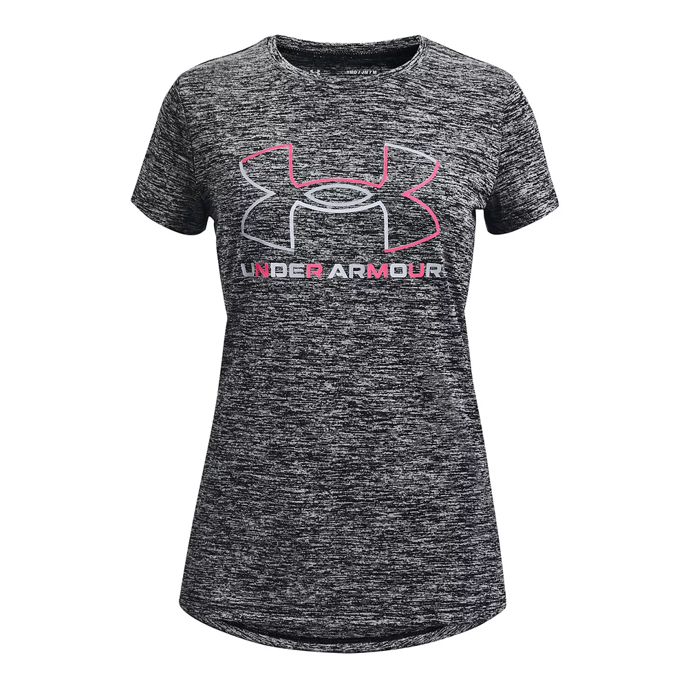 Girls 7-16 Under Armour Big Logo Twist Tech Tee 1 Girls 7-16 Under Armour Big Logo Twist Tech Tee