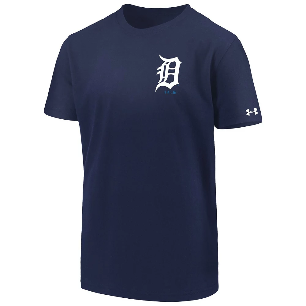Youth Under Armour Navy Detroit Tigers Wordmark Charged Performance T-Shirt 3 Youth Under Armour Navy Detroit Tigers Wordmark Charged Performance T-Shirt - Image 3
