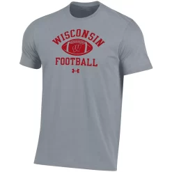 Men's Under Armour Gray Wisconsin Badgers Football Practice T-Shirt 5 Men's Under Armour Gray Wisconsin Badgers Football Practice T-Shirt -Under Armour Shop 5399417 ALT2