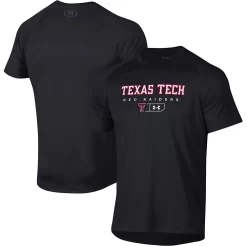 Men's Under Armour Black Texas Tech Red Raiders Lockup Tech Raglan T-Shirt