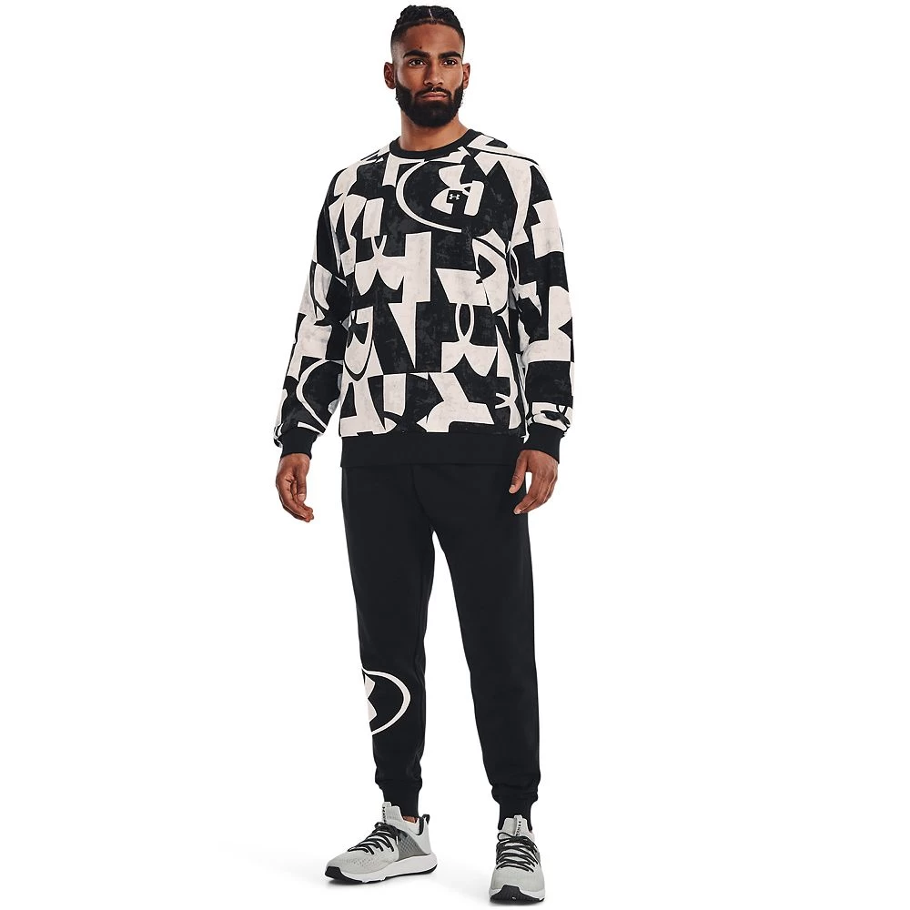 Men's Under Armour Printed Rival Fleece Crew Sweatshirt 3 Men's Under Armour Printed Rival Fleece Crew Sweatshirt - Image 3