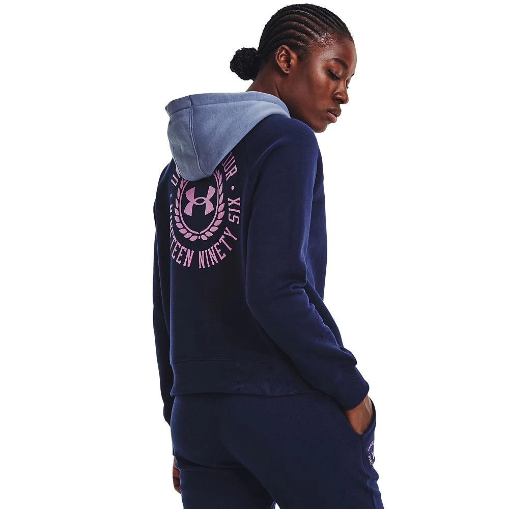Women's Under Armour Rival Fleece Colorblock Hoodie 2 Women's Under Armour Rival Fleece Colorblock Hoodie - Image 2
