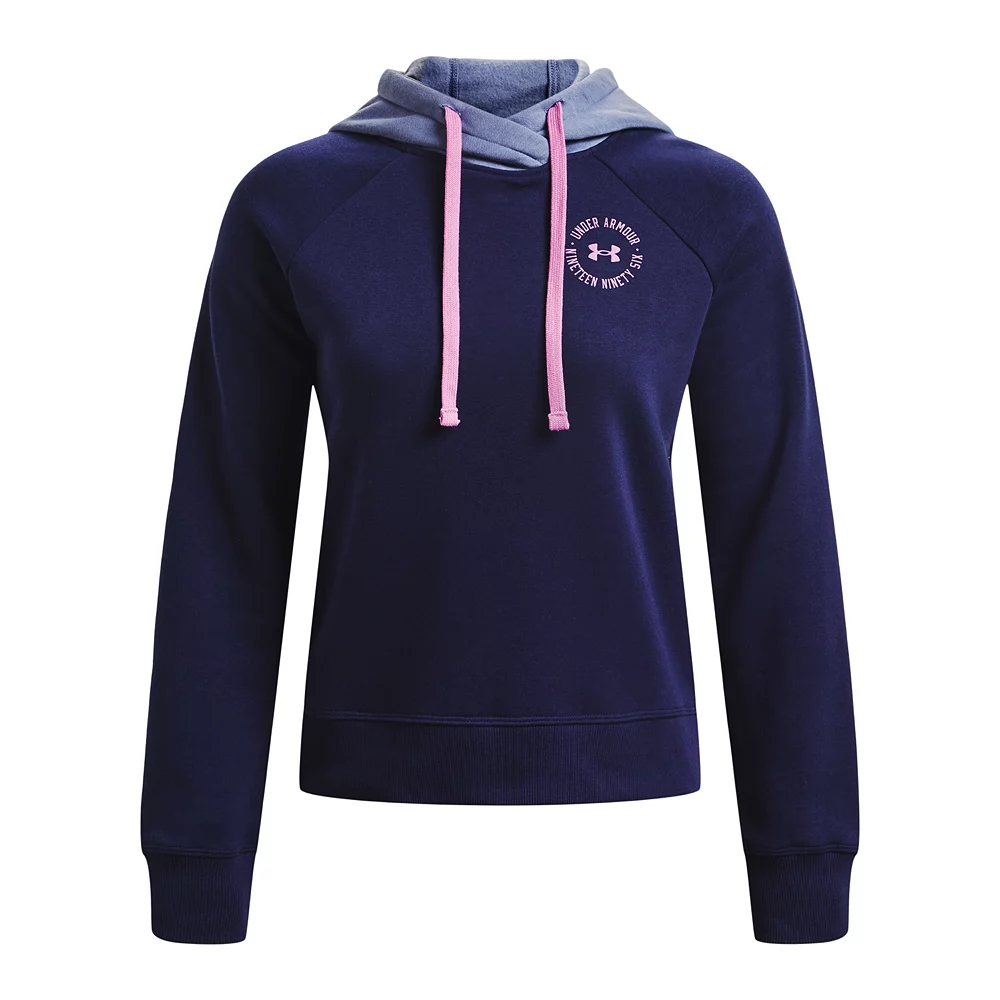Women's Under Armour Rival Fleece Colorblock Hoodie 5 Women's Under Armour Rival Fleece Colorblock Hoodie - Image 5