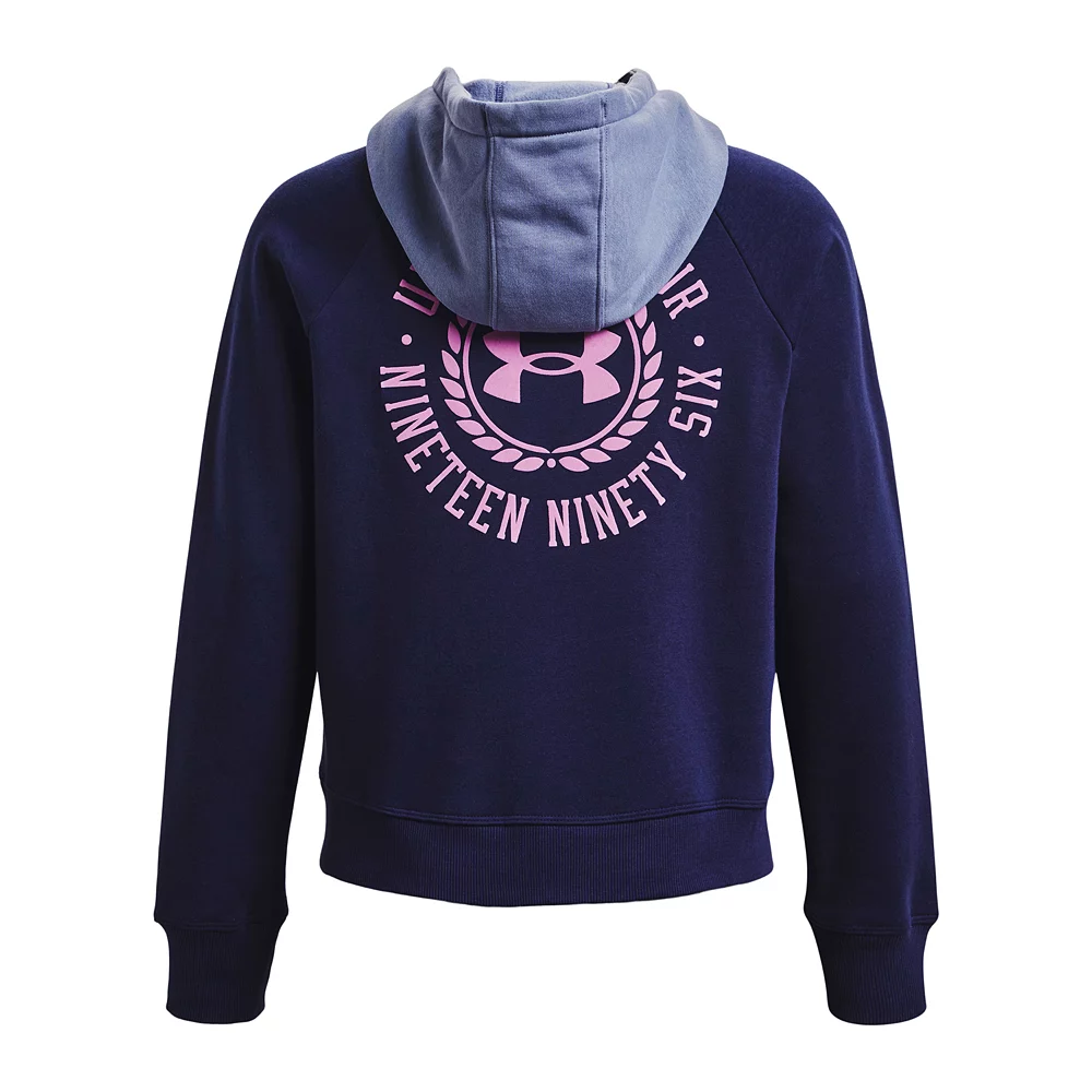 Women's Under Armour Rival Fleece Colorblock Hoodie 6 Women's Under Armour Rival Fleece Colorblock Hoodie - Image 6