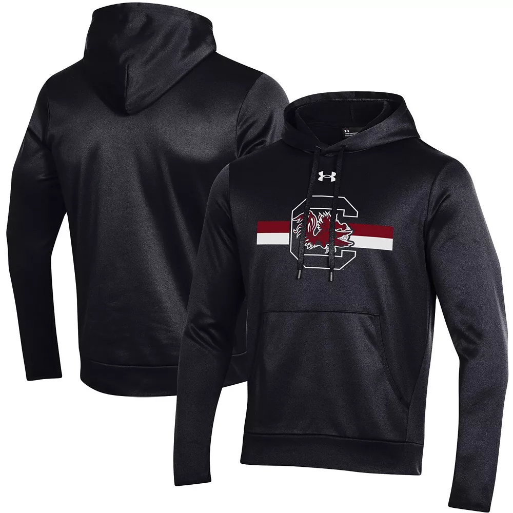 Men's Under Armour Black South Carolina Gamecocks Logo Stripe Fleece Pullover Hoodie 2 Men's Under Armour Black South Carolina Gamecocks Logo Stripe Fleece Pullover Hoodie - Image 2