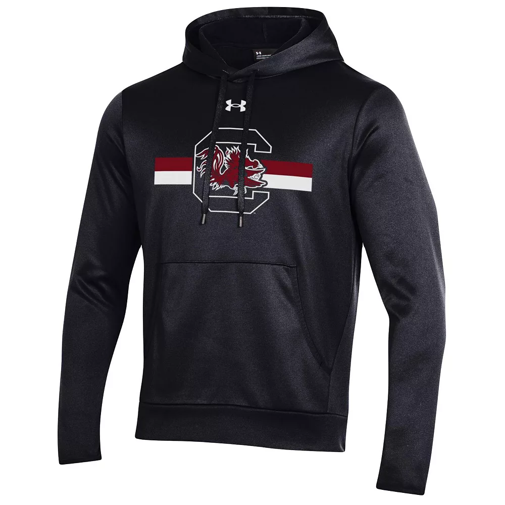 Men's Under Armour Black South Carolina Gamecocks Logo Stripe Fleece Pullover Hoodie 3 Men's Under Armour Black South Carolina Gamecocks Logo Stripe Fleece Pullover Hoodie - Image 3