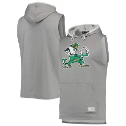 Men's Under Armour Gray Notre Dame Fighting Irish Game Day Tech Sleeveless Hoodie