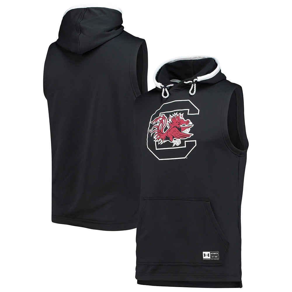 Men's Under Armour Black South Carolina Gamecocks Game Day Tech Sleeveless Hoodie 2 Men's Under Armour Black South Carolina Gamecocks Game Day Tech Sleeveless Hoodie - Image 2