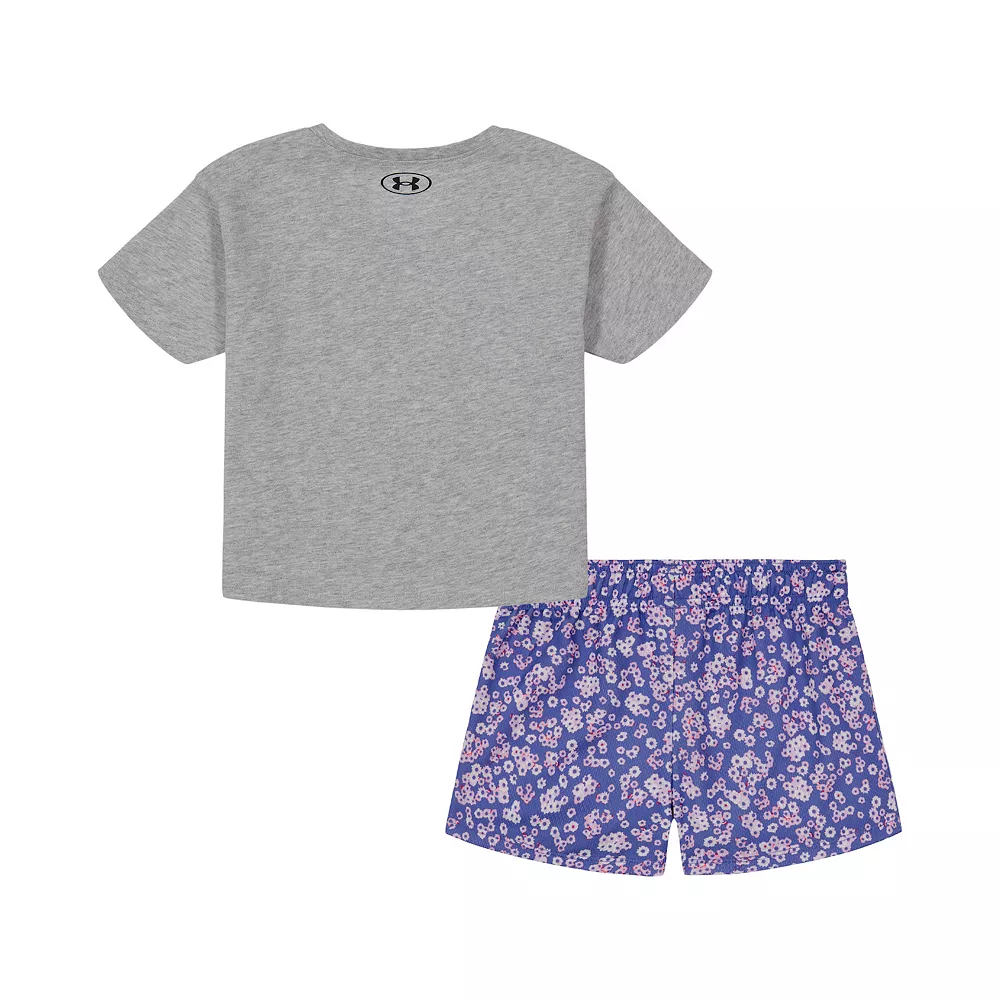 Girls 4-6x Under Armour Daisy Day Logo Tee & Mesh Shorts Set 2 Girls 4-6x Under Armour Daisy Day Logo Tee & Mesh Shorts Set - Image 2