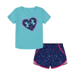 Toddler Girl Under Armour Logo Tee & Sprinkle Shorts Set