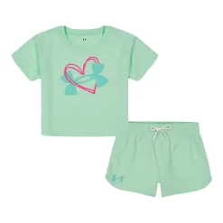 Toddler Girl Under Armour Jersey Logo Tee & Shorts Set