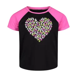 Toddler Girl Under Armour Heart Logo Short-Sleeve Raglan Logo Tee