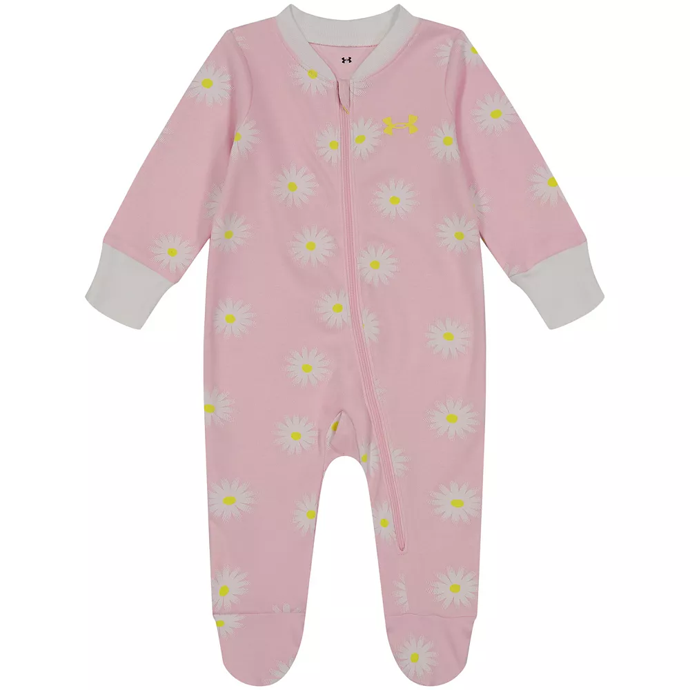 Baby Girl Under Armour Daisies Zip Sleep & Play 1 Baby Girl Under Armour Daisies Zip Sleep & Play