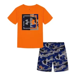 Boys 4-7 Under Armour Woodland Camo Tee & Shorts Set