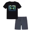 Boys 4-7 Under Armour Vista Logo Tee & Tech Shorts Set