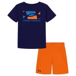 Toddler Boy Under Armour Mountains Tee & Mesh Shorts Set
