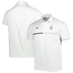 Men's Under Armour White Navy Midshipmen Title Performance Polo