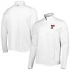 Men's Under Armour White Texas Tech Red Raiders Tempo Fleece Quarter-Zip Jacket