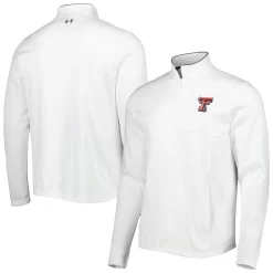 Men's Under Armour White Texas Tech Red Raiders Tempo Fleece Quarter-Zip Jacket