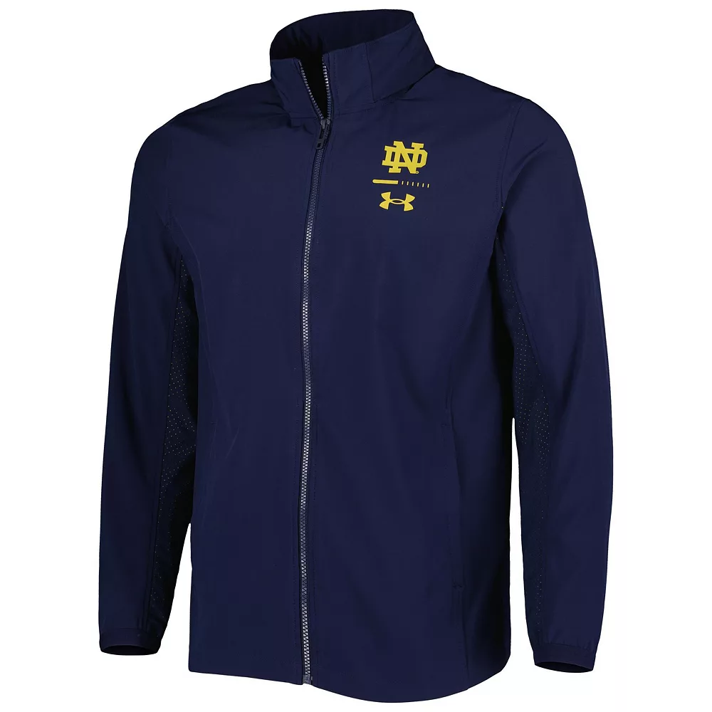 Men's Under Armour Navy Notre Dame Fighting Irish Squad 3.0 Full-Zip Jacket 3 Men's Under Armour Navy Notre Dame Fighting Irish Squad 3.0 Full-Zip Jacket - Image 3
