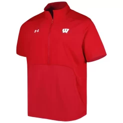 Men's Under Armour Red Wisconsin Badgers Motivate 2.0 Half-Zip Jacket -Under Armour Shop 6001434 ALT2